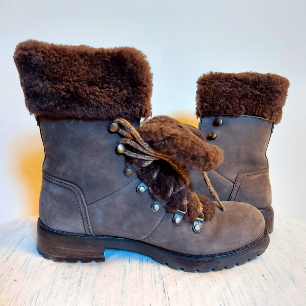 Ugg shearling hiking boots